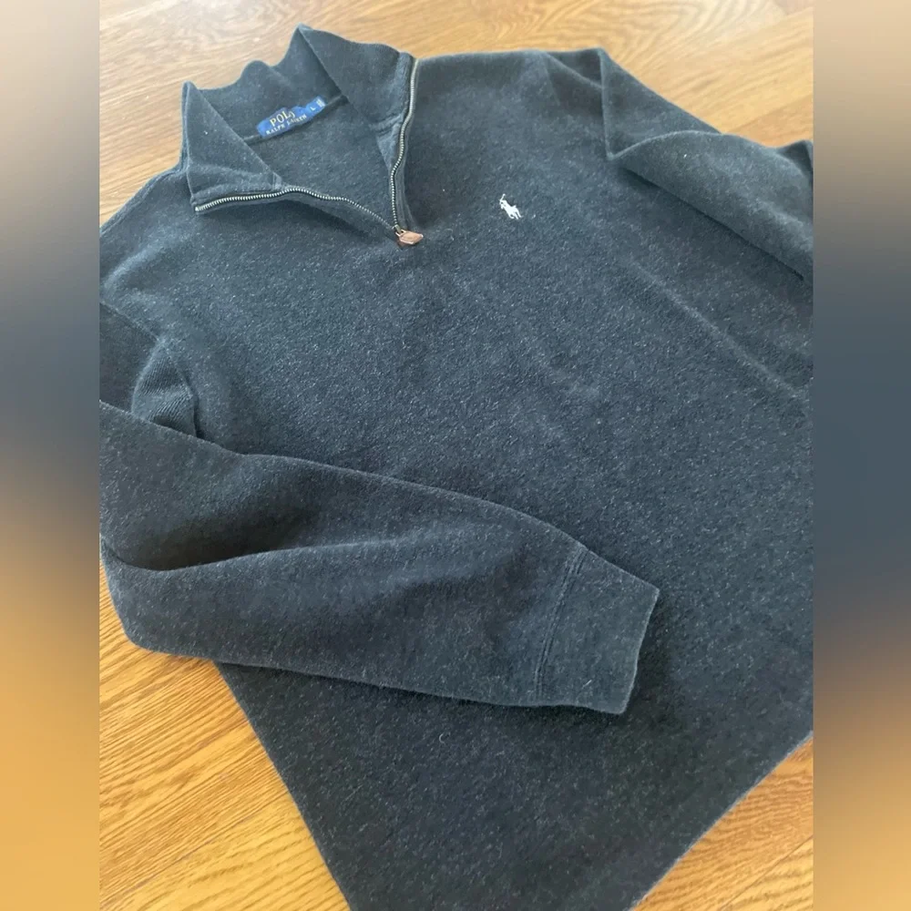 Ralph Lauren Polo Mens Quarter Zip Pullover Sweater EUC - Picture 7 of 9